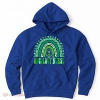 Oncology Nurse Rainbow Leopard St Patricks Day Nurse Great Gift Hoodie thumb 0