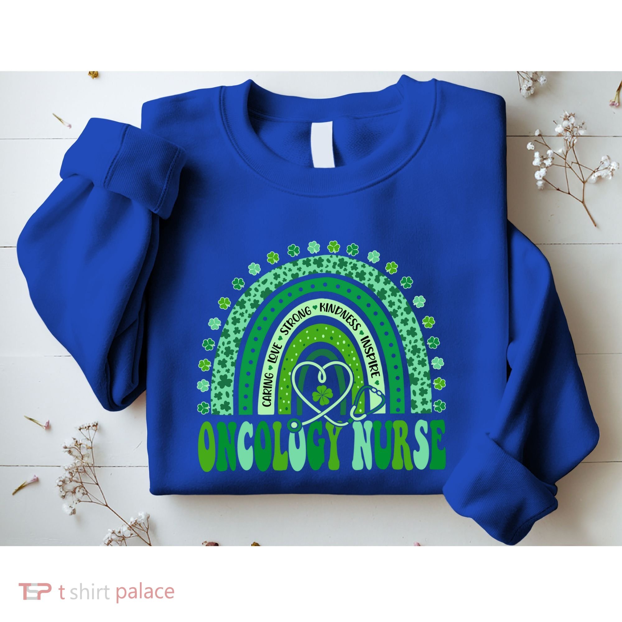Oncology Nurse Rainbow Leopard St Patricks Day Nurse Great Gift Sweatshirt