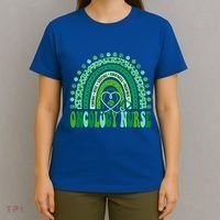 Oncology Nurse Rainbow Leopard St Patricks Day Nurse Great Gift T-Shirt thumb 4