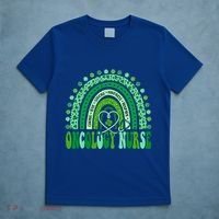 Oncology Nurse Rainbow Leopard St Patricks Day Nurse Great Gift T-Shirt thumb 5