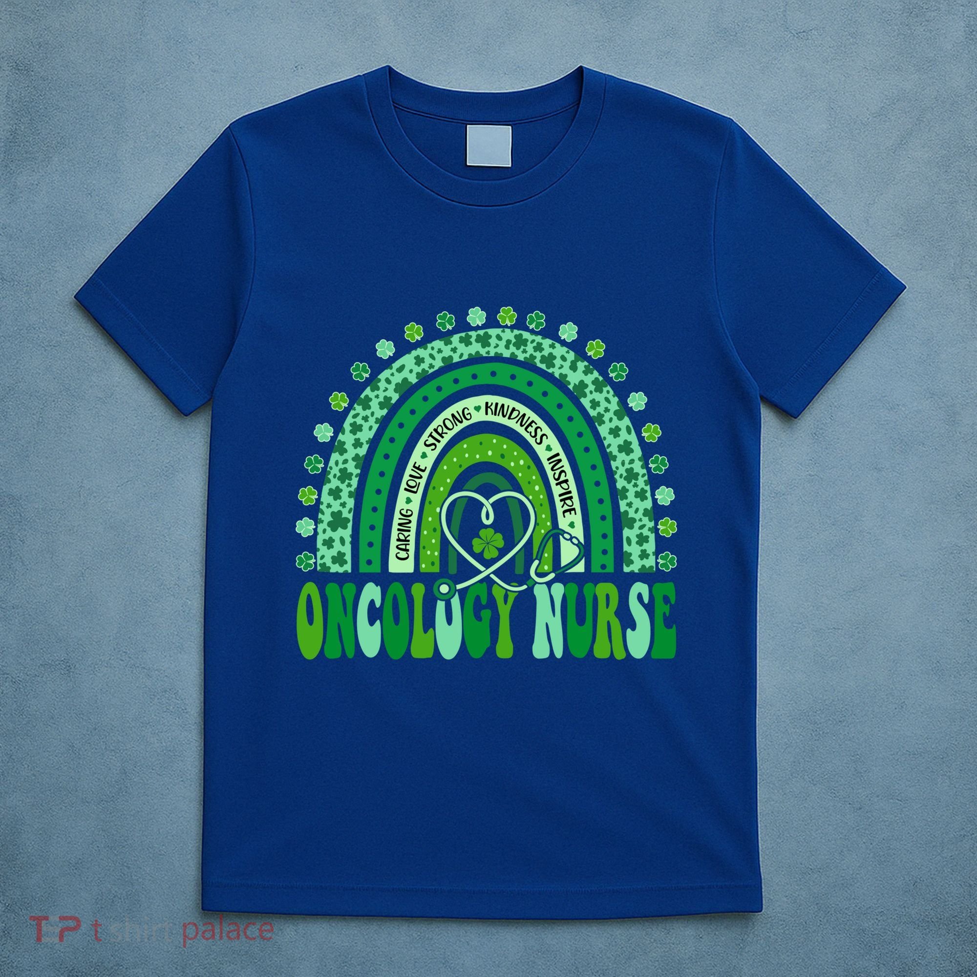 Oncology Nurse Rainbow Leopard St Patricks Day Nurse Great Gift T-Shirt