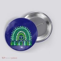 Oncology Nurse Rainbow Leopard St Patricks Day Nurse Great Gift Button thumb 0