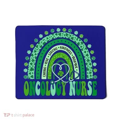 Oncology Nurse Rainbow Leopard St Patricks Day Nurse Great Gift Mousepad