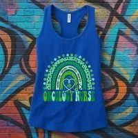 Oncology Nurse Rainbow Leopard St Patricks Day Nurse Great Gift Women's Tank Top thumb 3