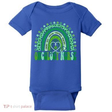 Oncology Nurse Rainbow Leopard St Patricks Day Nurse Great Gift Baby Bodysuit