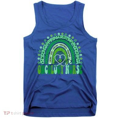 Oncology Nurse Rainbow Leopard St Patricks Day Nurse Great Gift Tank Top