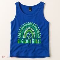 Oncology Nurse Rainbow Leopard St Patricks Day Nurse Great Gift Tank Top thumb 2