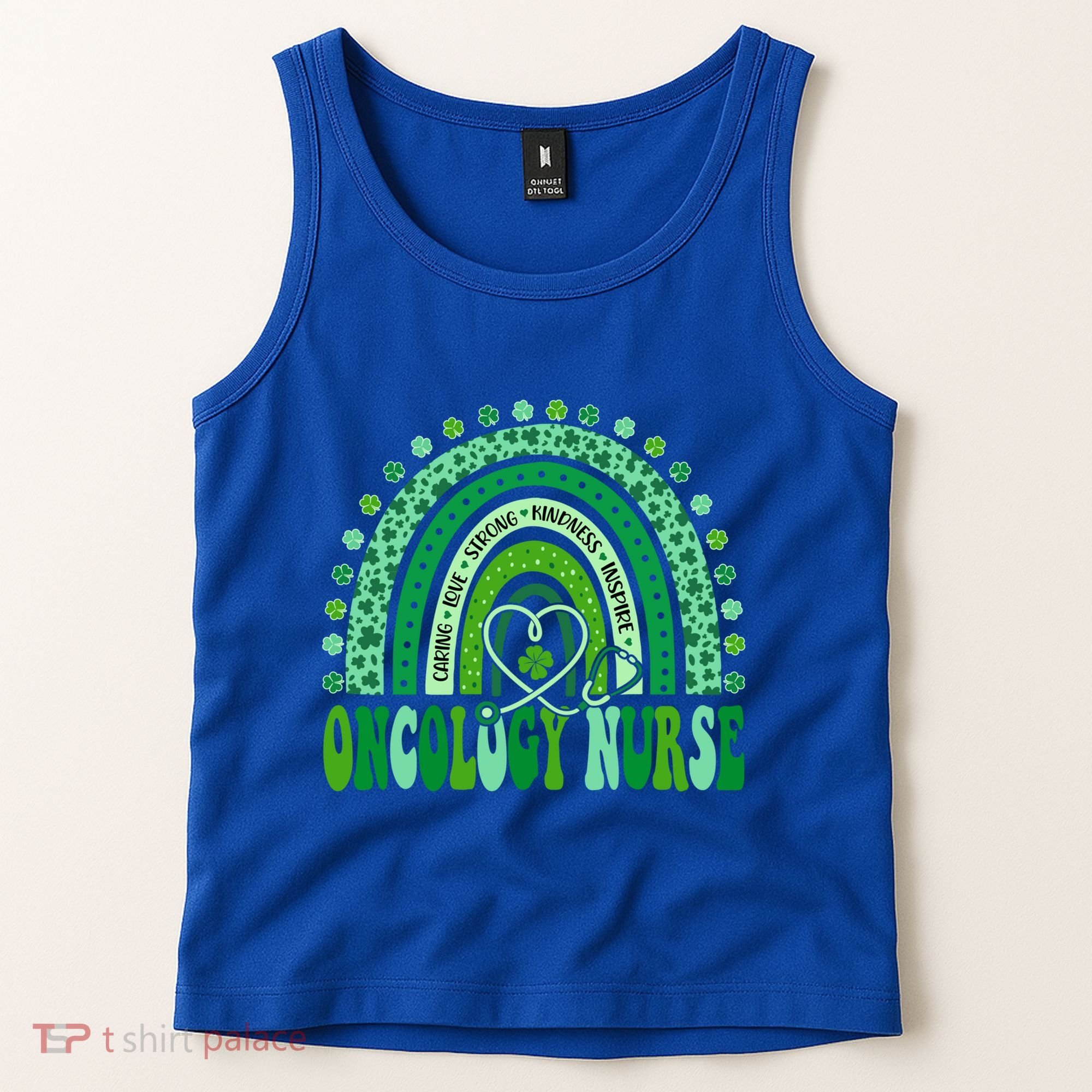 Oncology Nurse Rainbow Leopard St Patricks Day Nurse Great Gift Tank Top