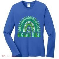 Oncology Nurse Rainbow Leopard St Patricks Day Nurse Great Gift Women's Long Sleeve Shirt thumb 0