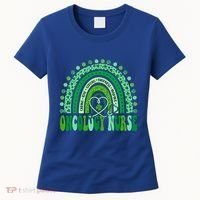 Oncology Nurse Rainbow Leopard St Patricks Day Nurse Great Gift Women's T-Shirt thumb 0