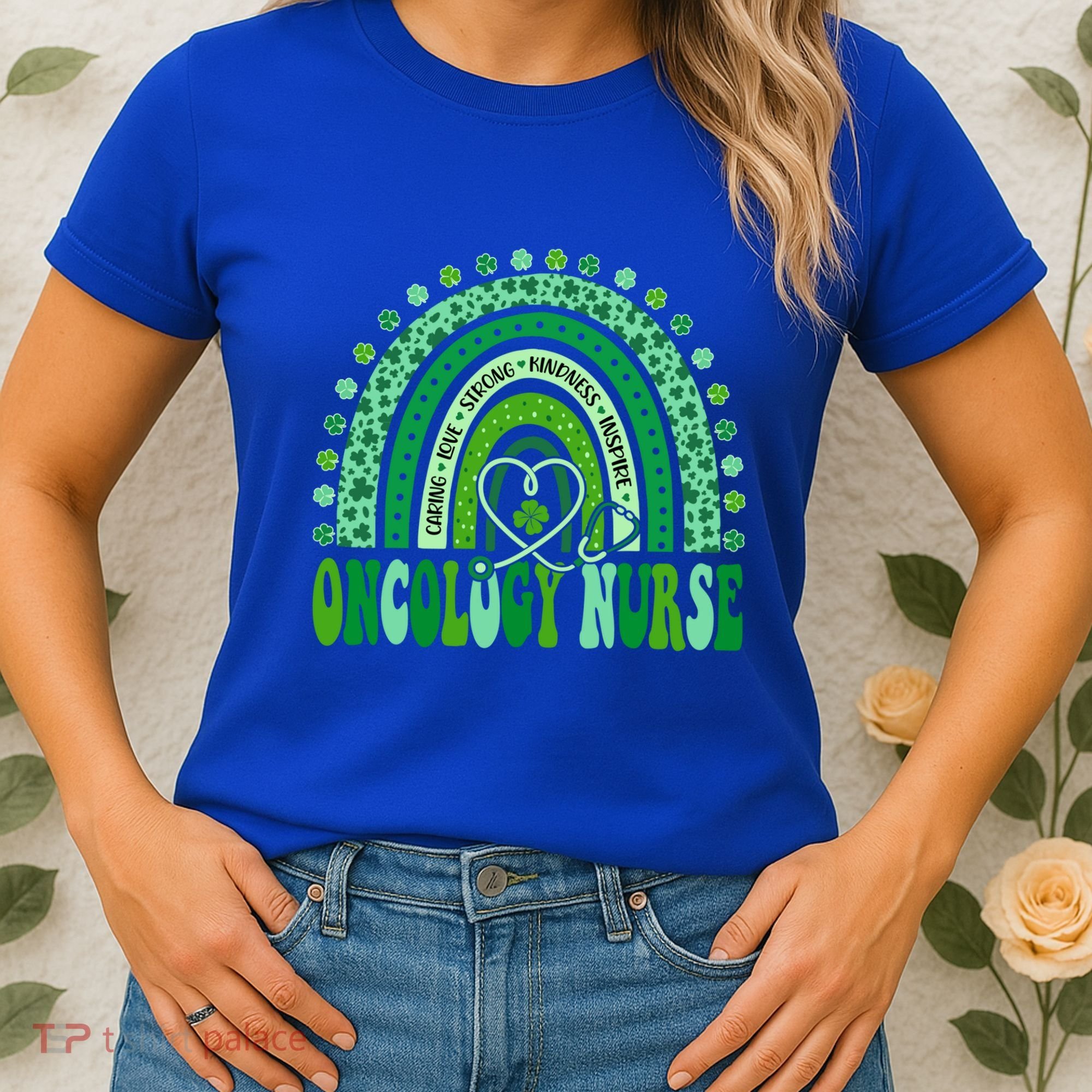 Oncology Nurse Rainbow Leopard St Patricks Day Nurse Great Gift Women's T-Shirt