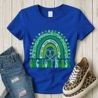 Oncology Nurse Rainbow Leopard St Patricks Day Nurse Great Gift Women's T-Shirt thumb 3