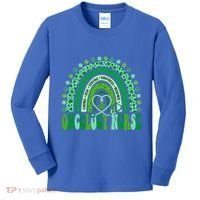 Oncology Nurse Rainbow Leopard St Patricks Day Nurse Great Gift Kids Long Sleeve Shirt thumb 0