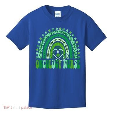 Oncology Nurse Rainbow Leopard St Patricks Day Nurse Great Gift Kids T-Shirt