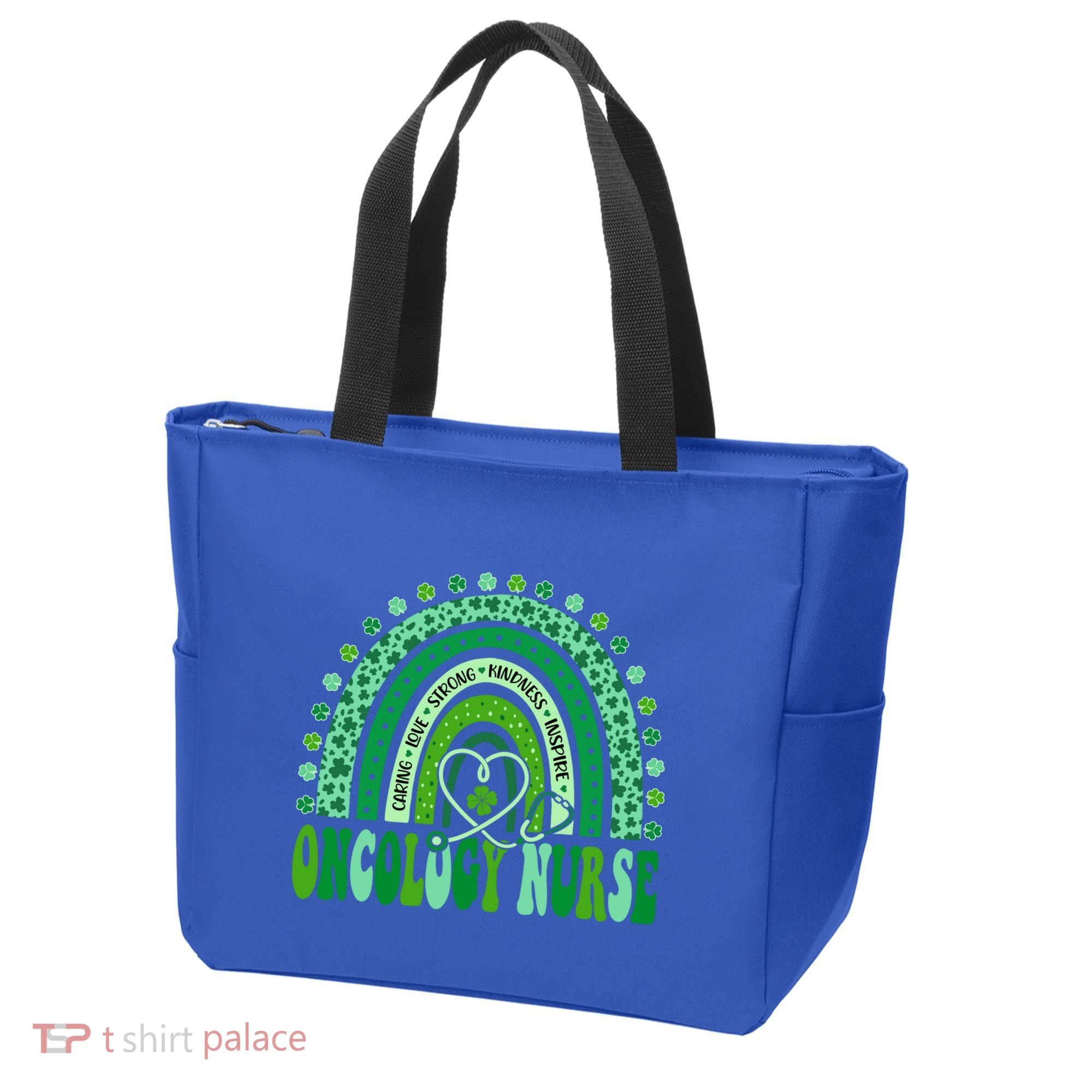Oncology Nurse Rainbow Leopard St Patricks Day Nurse Great Gift Tote Bag