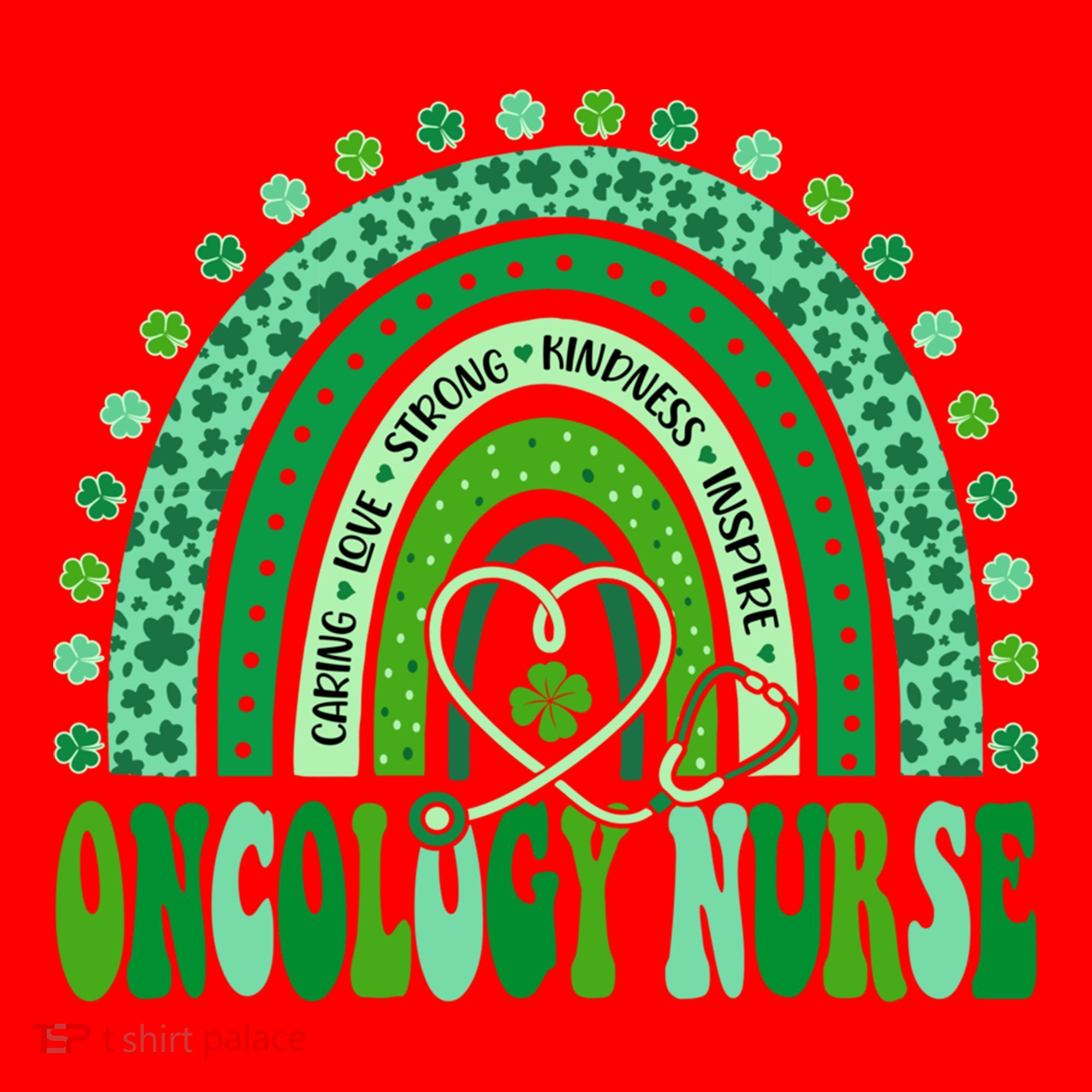 Oncology Nurse Rainbow Leopard St Patricks Day Nurse Great Gift Santa Hat