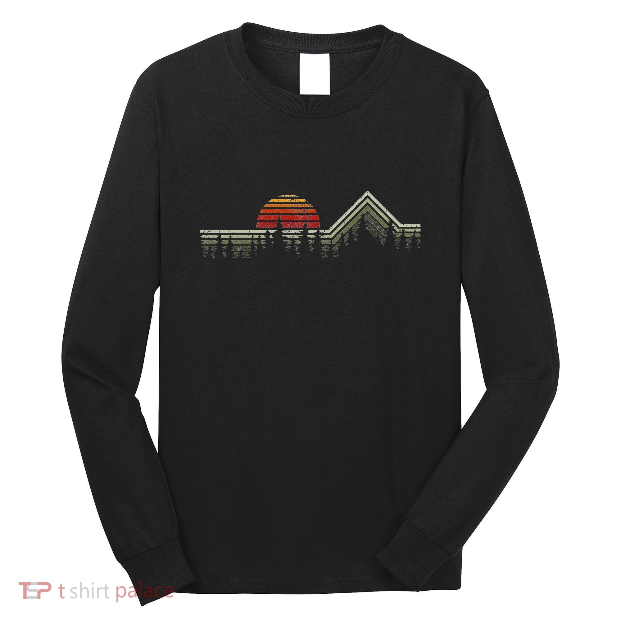 Outdoors Nature Retro Forrest Hiking Long Sleeve Shirt