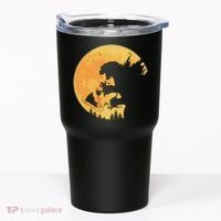 Oh No Santa Christmas Dinosaur Tumbler thumb 0
