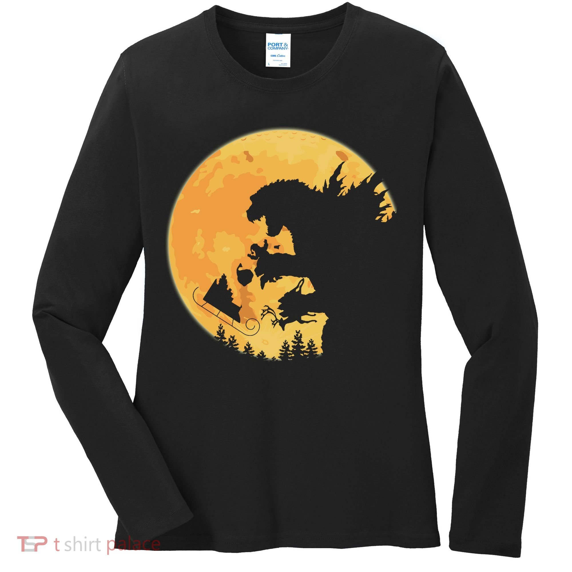 Oh No Santa Christmas Dinosaur Women's Long Sleeve Shirt