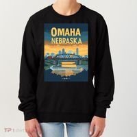 Omaha Nebraska Travel Poster Women's Sweatshirt thumb 0
