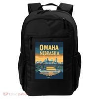 Omaha Nebraska Travel Poster Backpack thumb 0