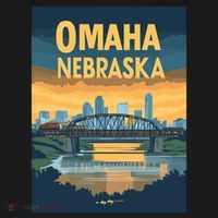Omaha Nebraska Travel Poster Coaster thumb 2