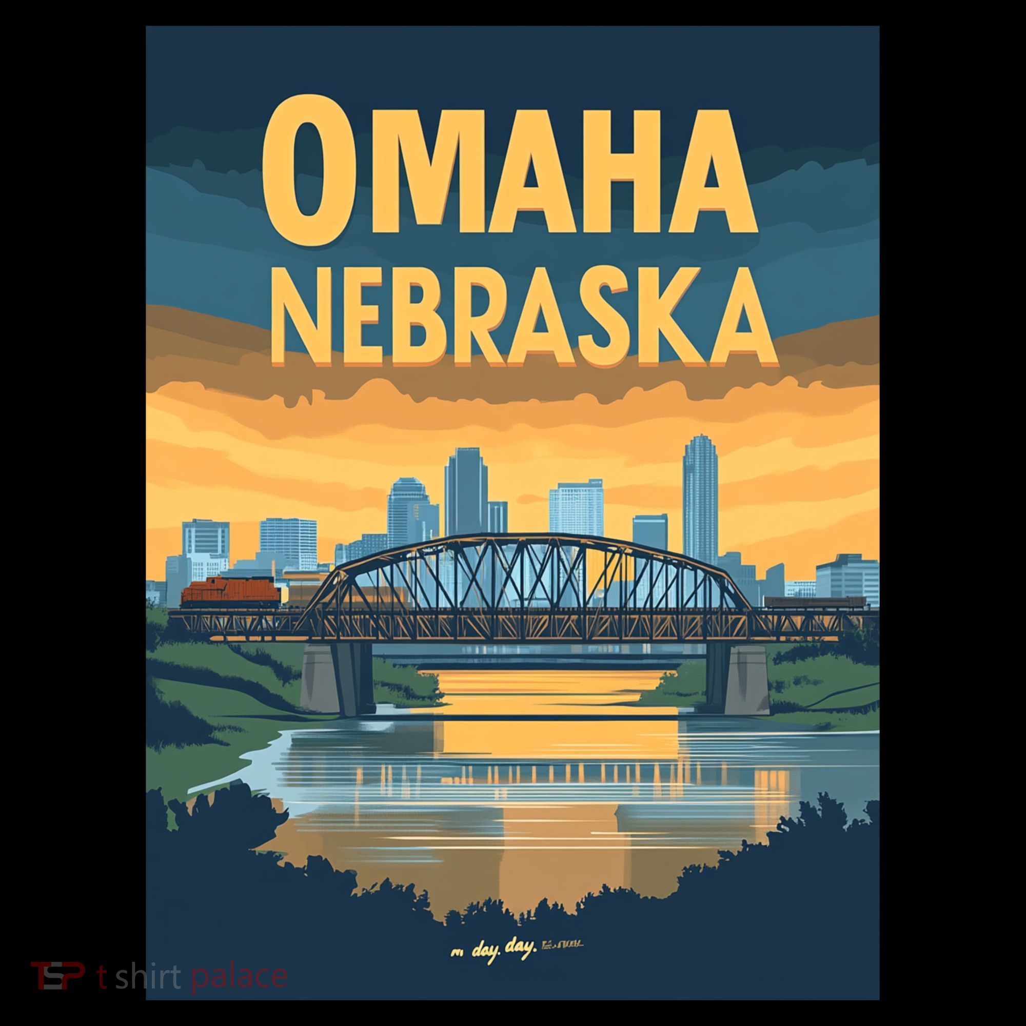 Omaha Nebraska Travel Poster Coaster