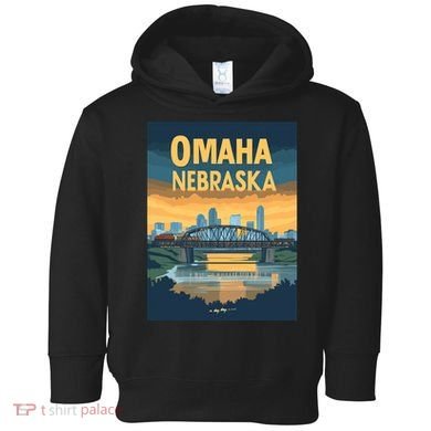 Omaha Nebraska Travel Poster Toddler Hoodie