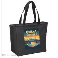 Omaha Nebraska Travel Poster Tote Bag thumb 2