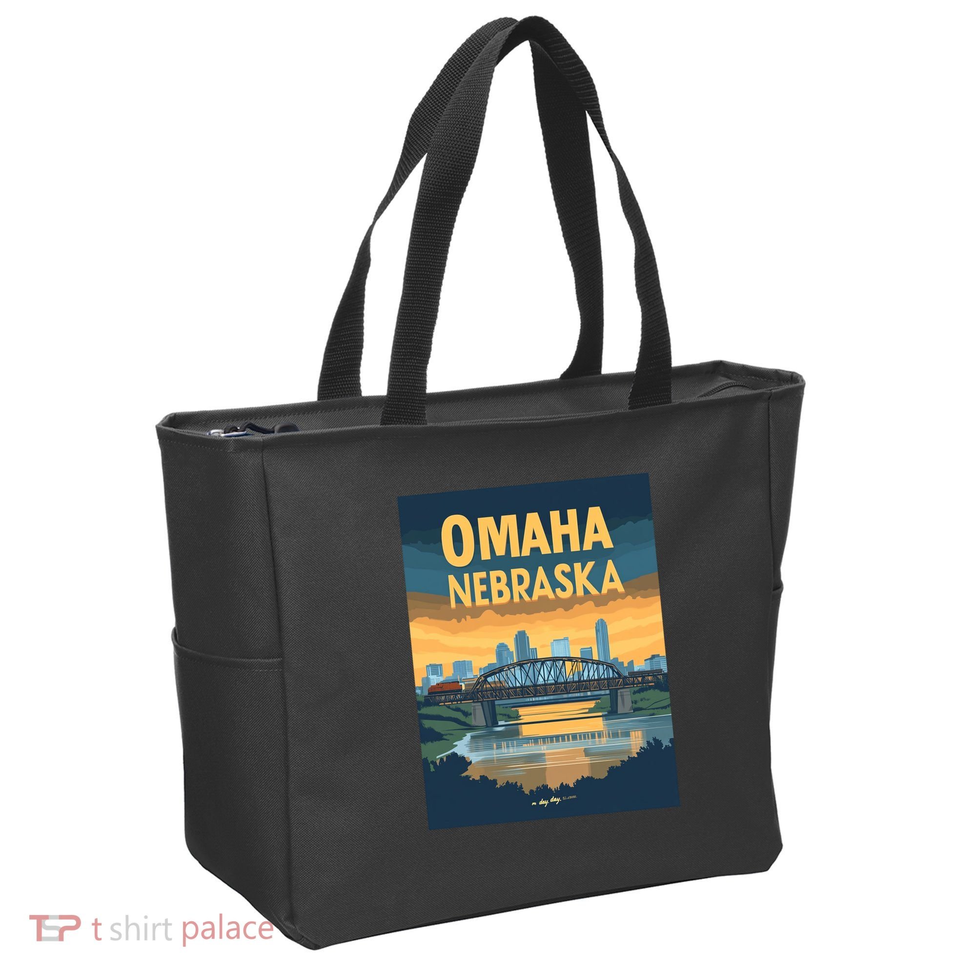 Omaha Nebraska Travel Poster Tote Bag
