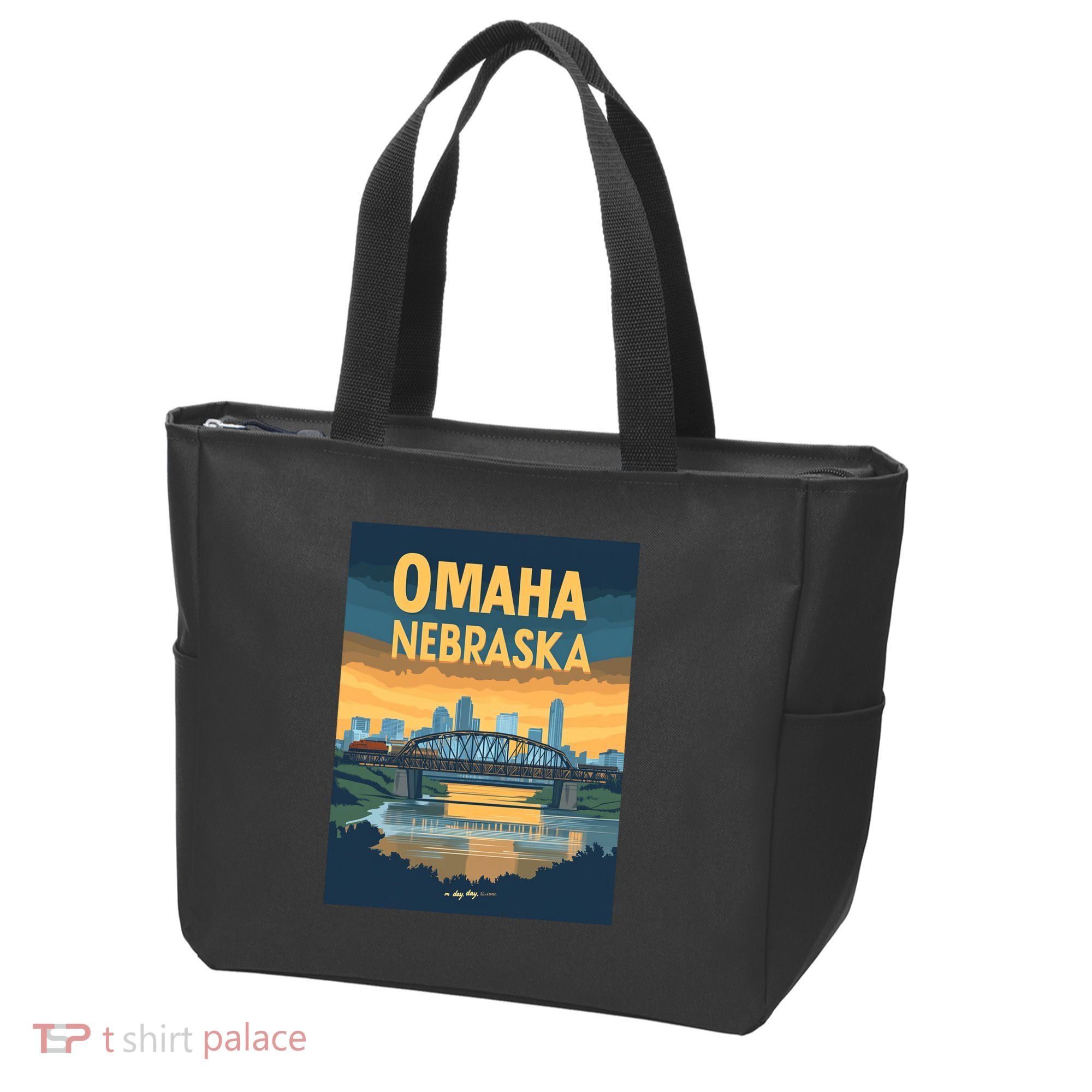 Omaha Nebraska Travel Poster Tote Bag