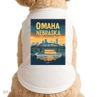 Omaha Nebraska Travel Poster Doggie Tank thumb 0