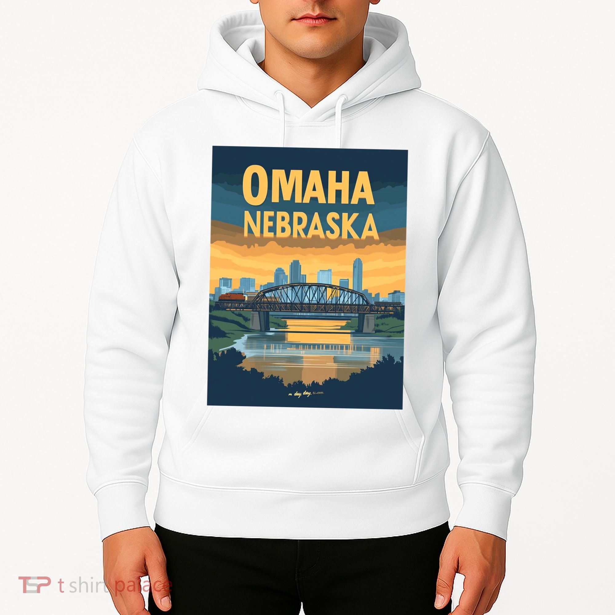 Omaha Nebraska Travel Poster Hoodie