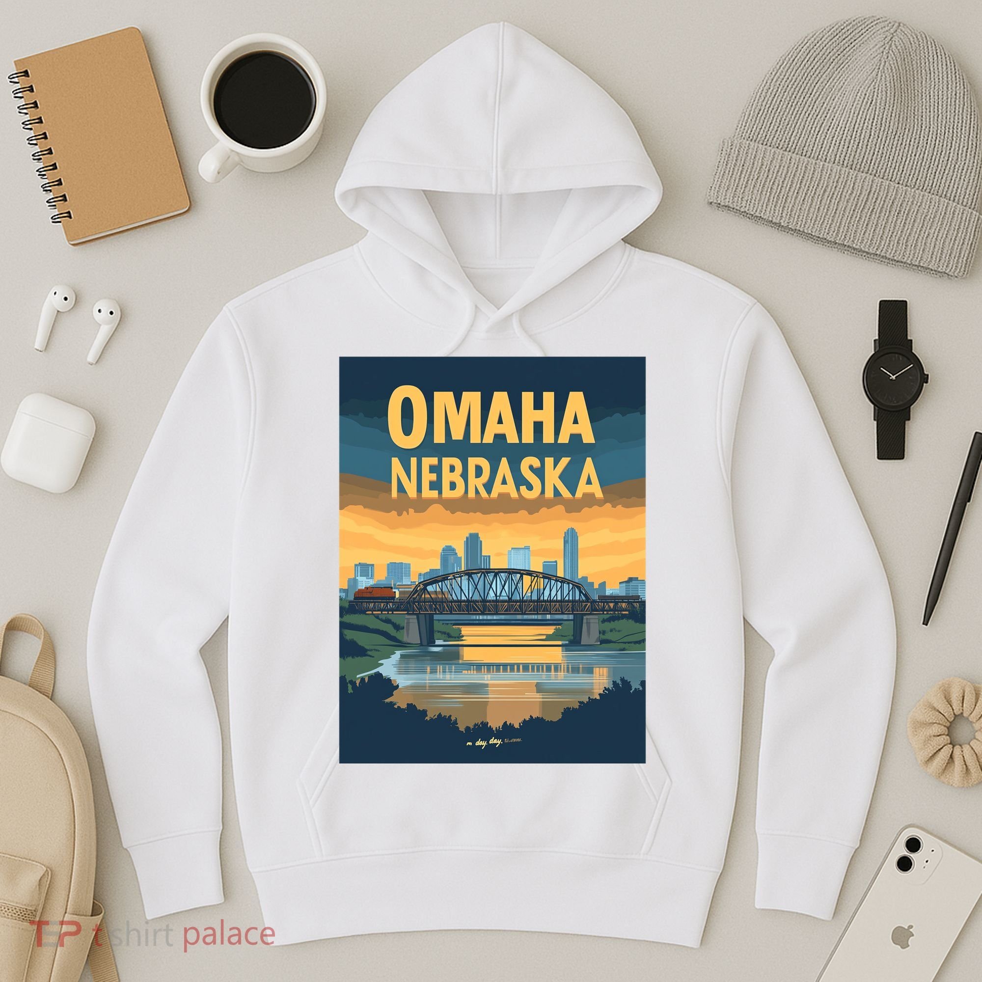 Omaha Nebraska Travel Poster Hoodie