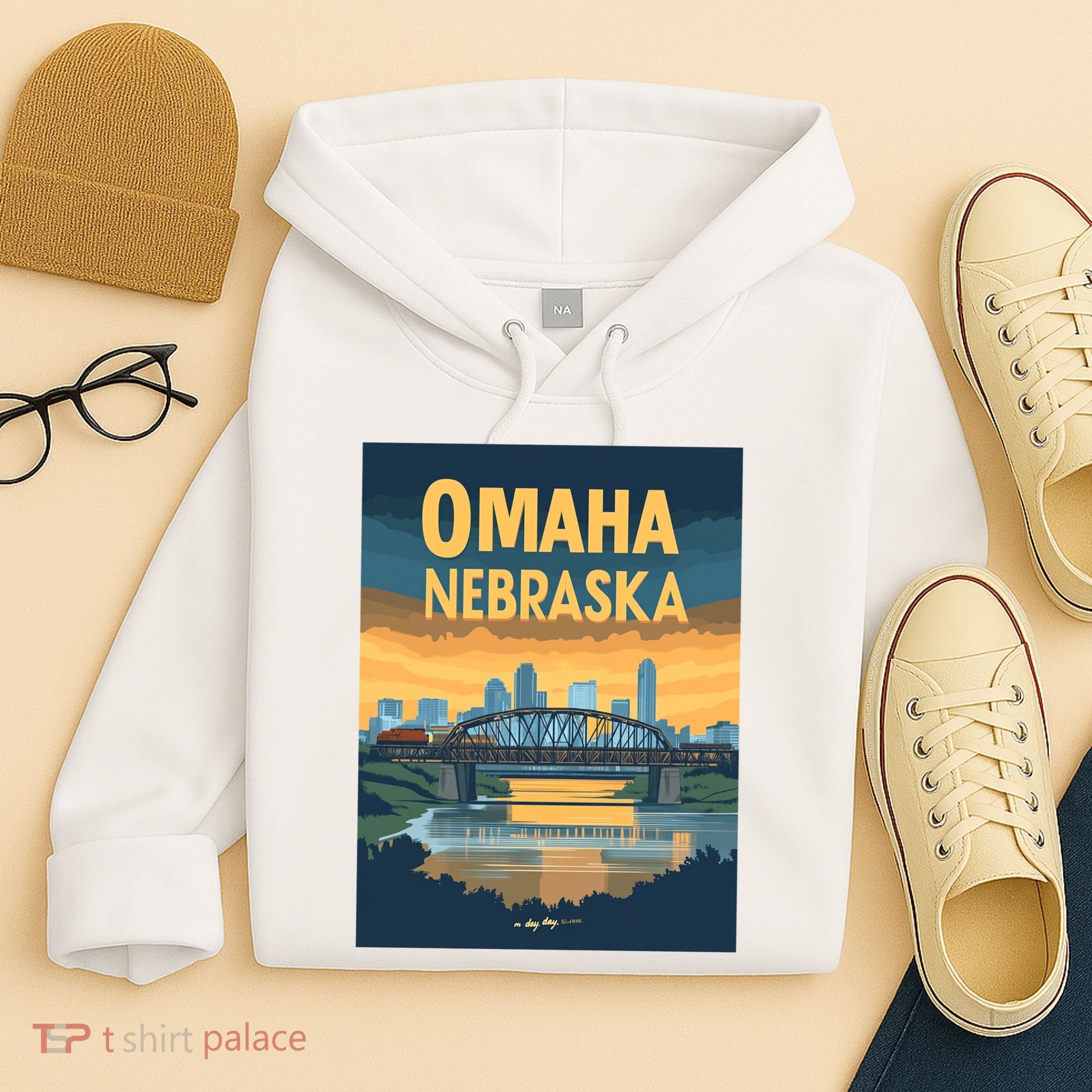 Omaha Nebraska Travel Poster Hoodie