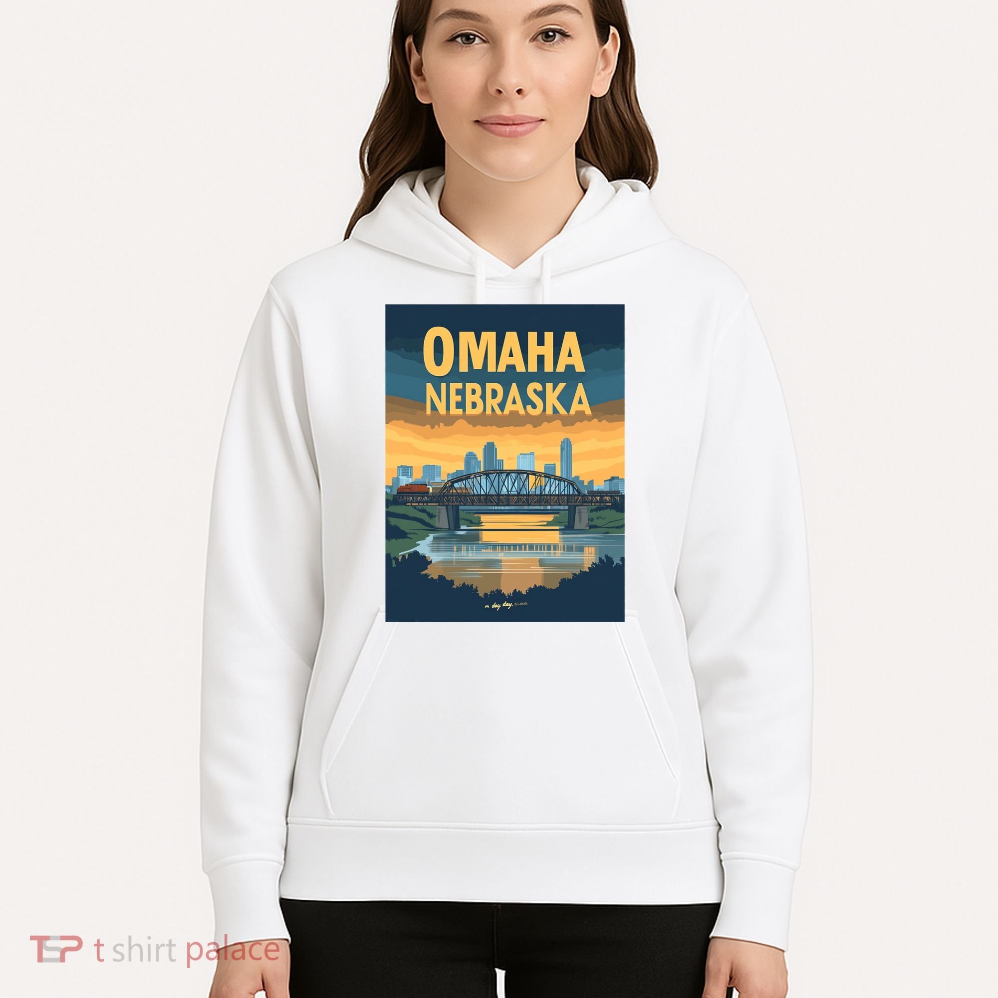 Omaha Nebraska Travel Poster Hoodie