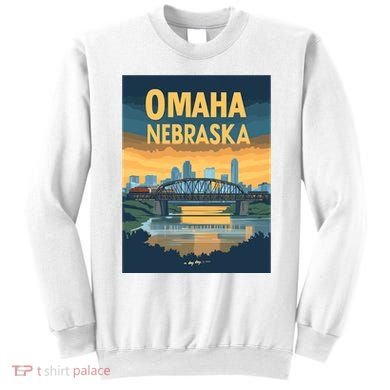 Omaha Nebraska Travel Poster Sweatshirt