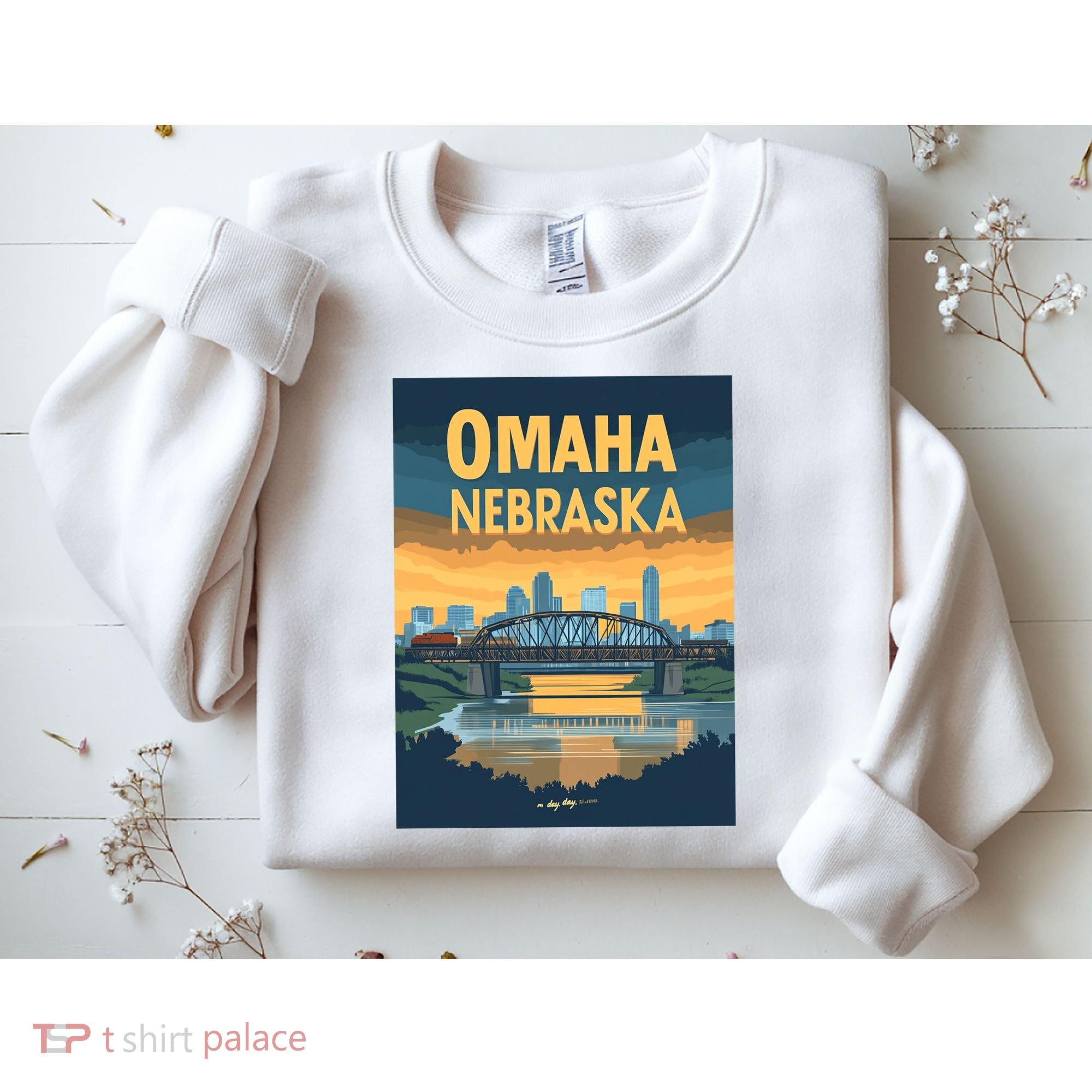 Omaha Nebraska Travel Poster Sweatshirt