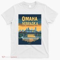 Omaha Nebraska Travel Poster T-Shirt thumb 0