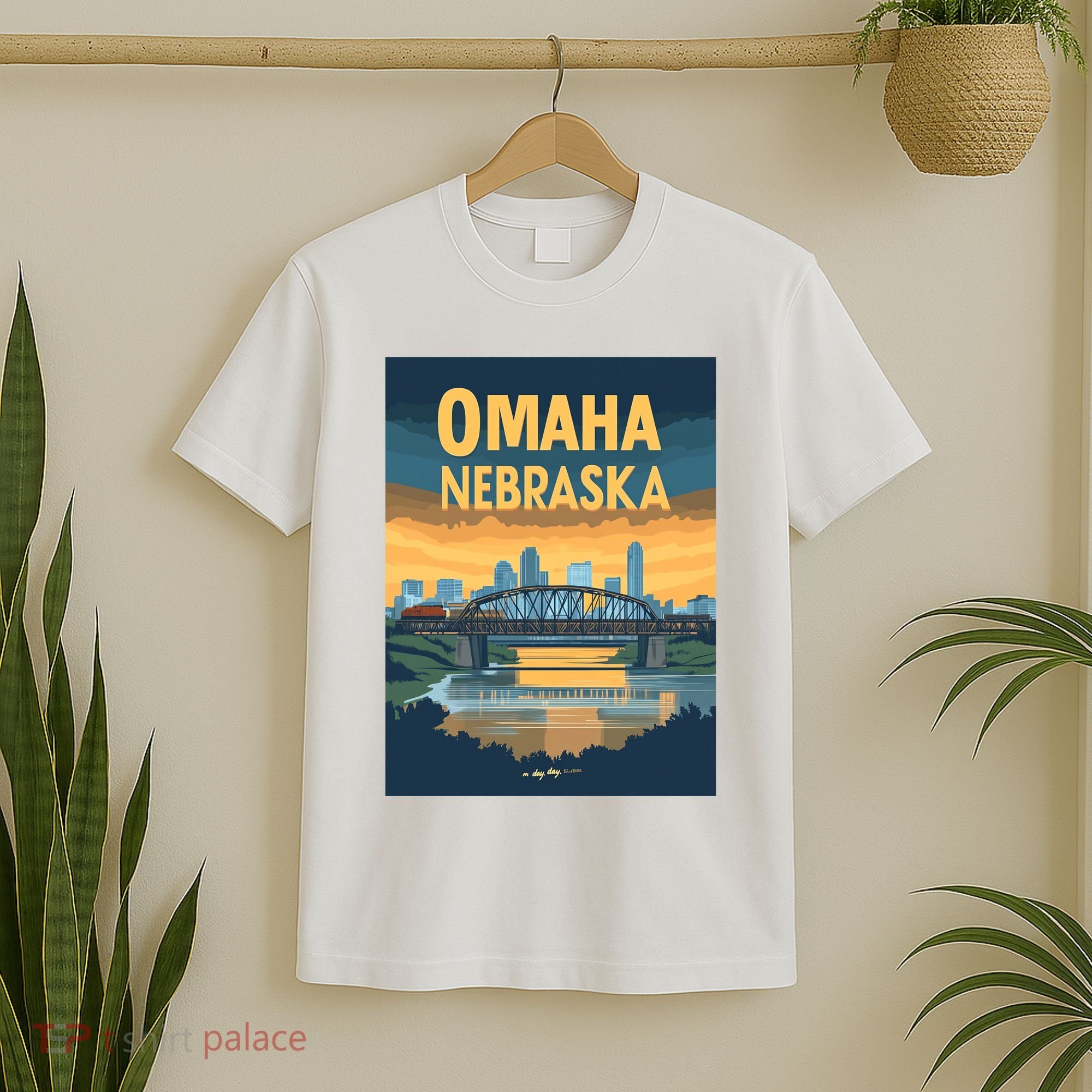 Omaha Nebraska Travel Poster T-Shirt