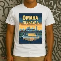 Omaha Nebraska Travel Poster T-Shirt thumb 3