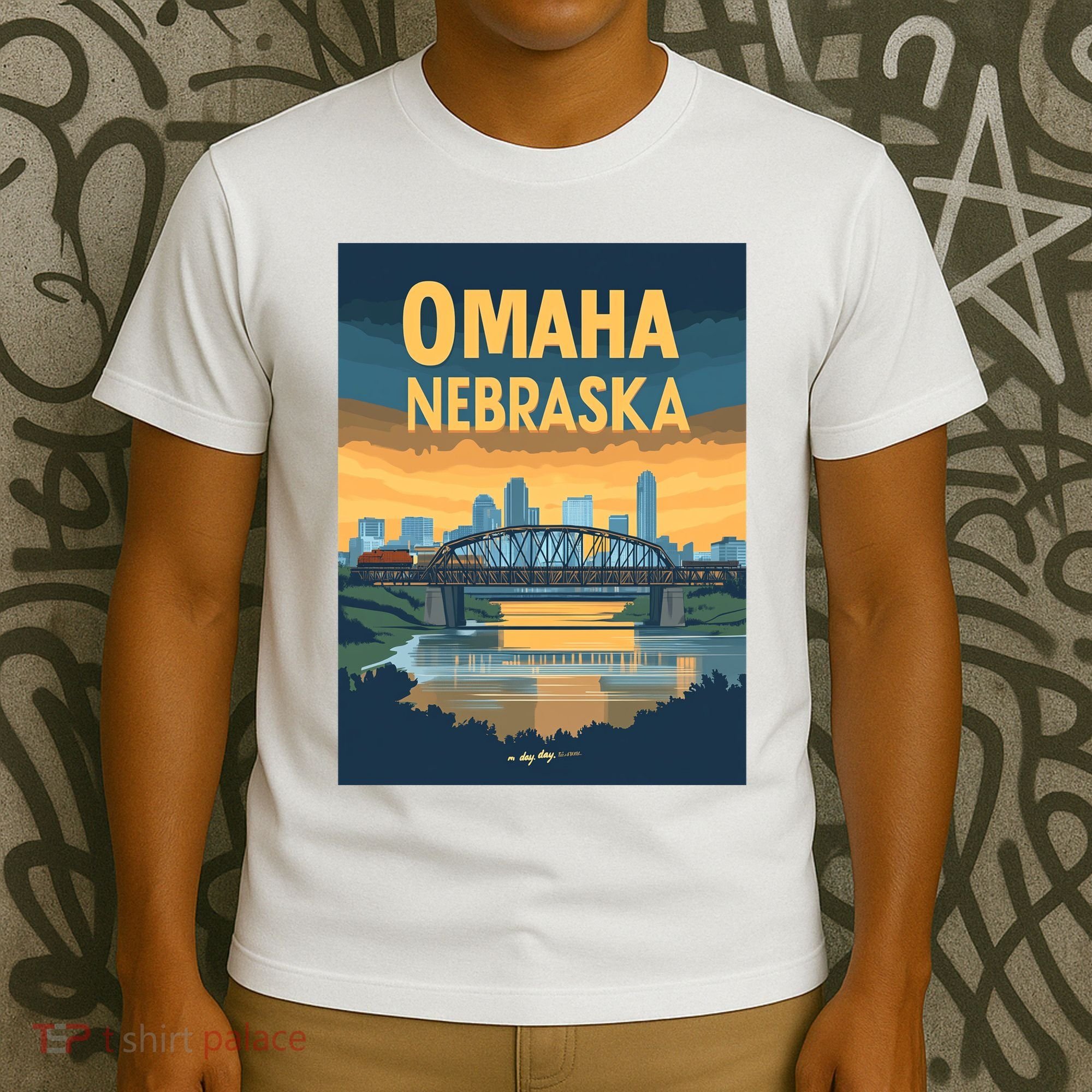 Omaha Nebraska Travel Poster T-Shirt