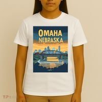 Omaha Nebraska Travel Poster T-Shirt thumb 4