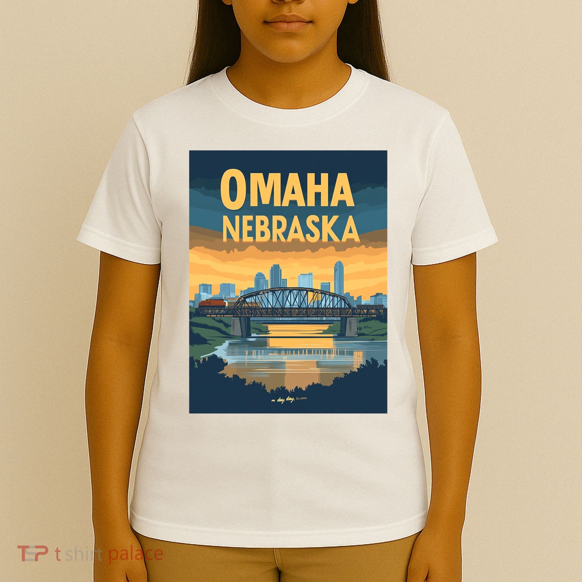 Omaha Nebraska Travel Poster T-Shirt