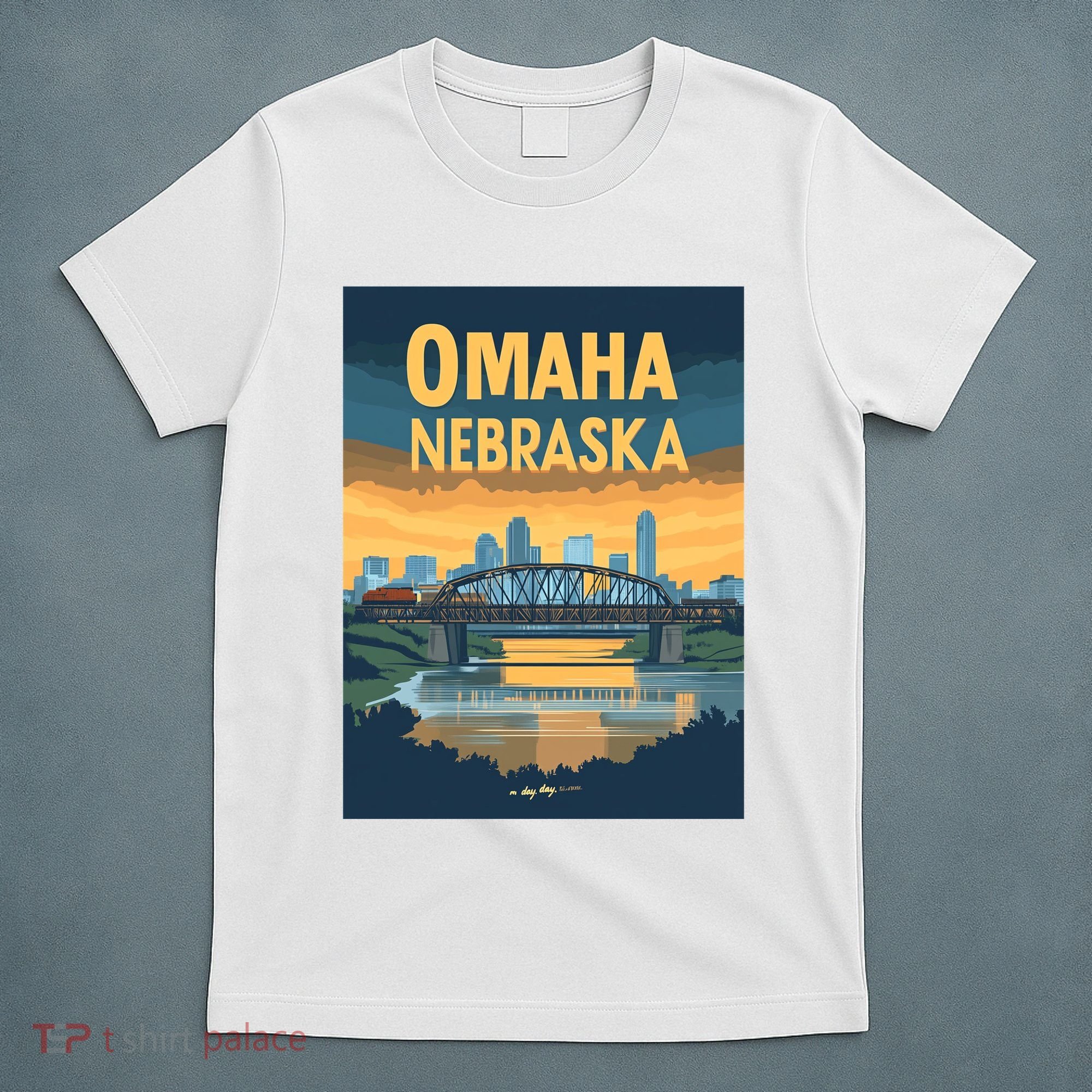 Omaha Nebraska Travel Poster T-Shirt