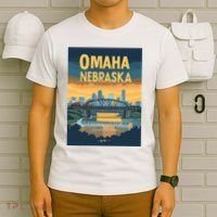Omaha Nebraska Travel Poster T-Shirt thumb 6
