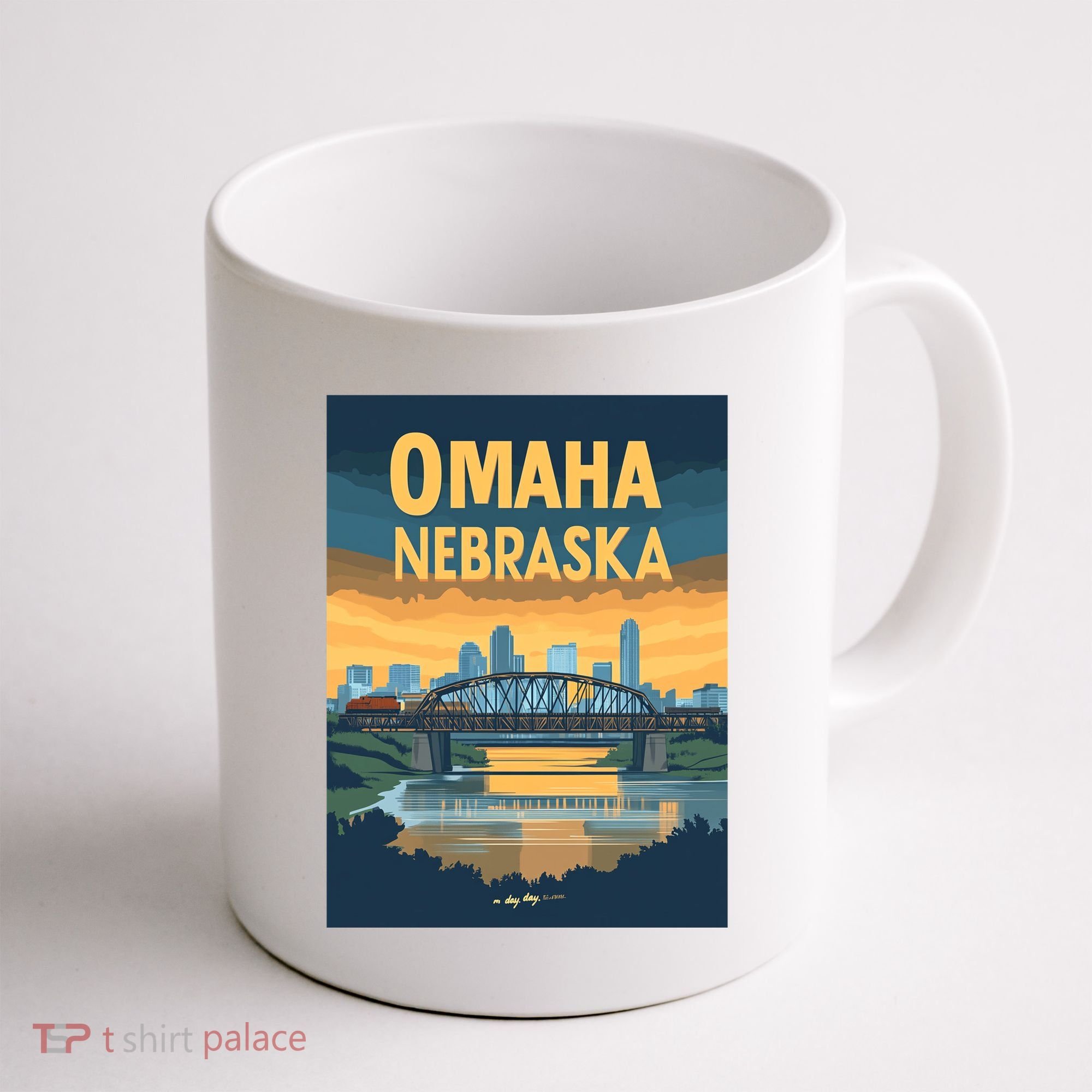 Omaha Nebraska Travel Poster Coffee Mug