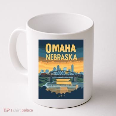 Omaha Nebraska Travel Poster Coffee Mug