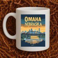 Omaha Nebraska Travel Poster Coffee Mug thumb 2