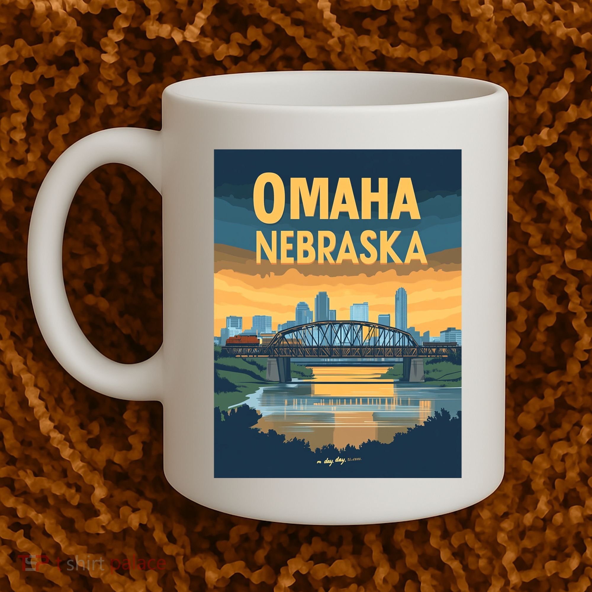 Omaha Nebraska Travel Poster Coffee Mug